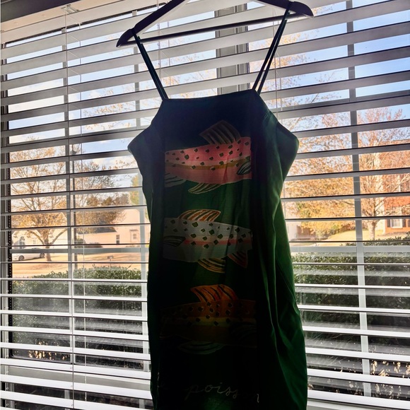 Vibrant Fish Print Mini Dress - Picture 2 of 5